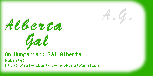 alberta gal business card
